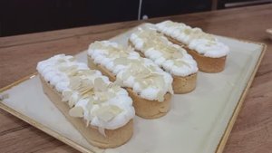 Маковое пирожное с намелакой из маковой начинки "Классика", белой лауриновой глазури ЭЛИН 32.08