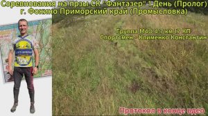 Спортивное ориентирование Соревнования на призы СК "Фантазер" День 1 (Пролог) Лидер