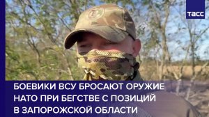 Десантник: боевики ВСУ бросают оружие НАТО при бегстве с позиций в Запорожской области