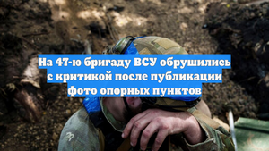 На 47-ю бригаду ВСУ обрушились с критикой после публикации фото опорных пунктов