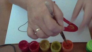 Рисуем монотипию Бабочка