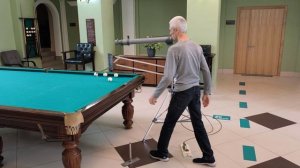 Уникальный мобильный  бильярдный тренажер Лидер.