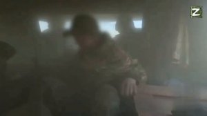 Очень близкий прилет дрона боевиков всу по транспорту с Российскими бойцами.