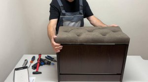 Видеоинструкция сборки закрытого пуфика