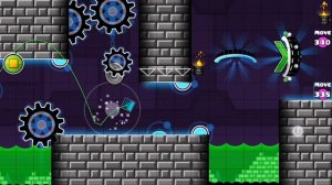 мой первый уровень в geometry dash