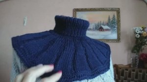 💥Манишка спицами💥воротник манишка// самая простая и удобная.