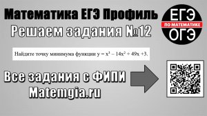 Математика ЕГЭ Профиль. Задание 12. Урок 1