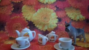 Обзор на Посуду для кукол и фигурку собаку для кукол