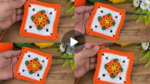Квадратный мотив крючком #все_в_жизни_связано