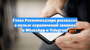 Глава Роскомнадзора рассказал о пользе ограничений звонков в WhatsApp и Telegram