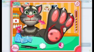 мультик игра котик Том. лечит ножки мультик для детей