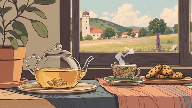 August and the scent of tea for peaceful days | chill & jazzy lofi beats