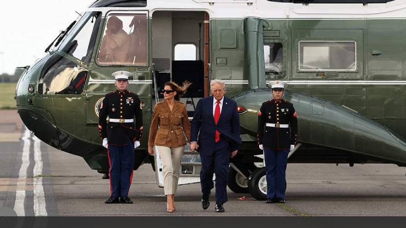 Вертолет Трампа в Великобритании совершил экстренную посадку из-за неполадки