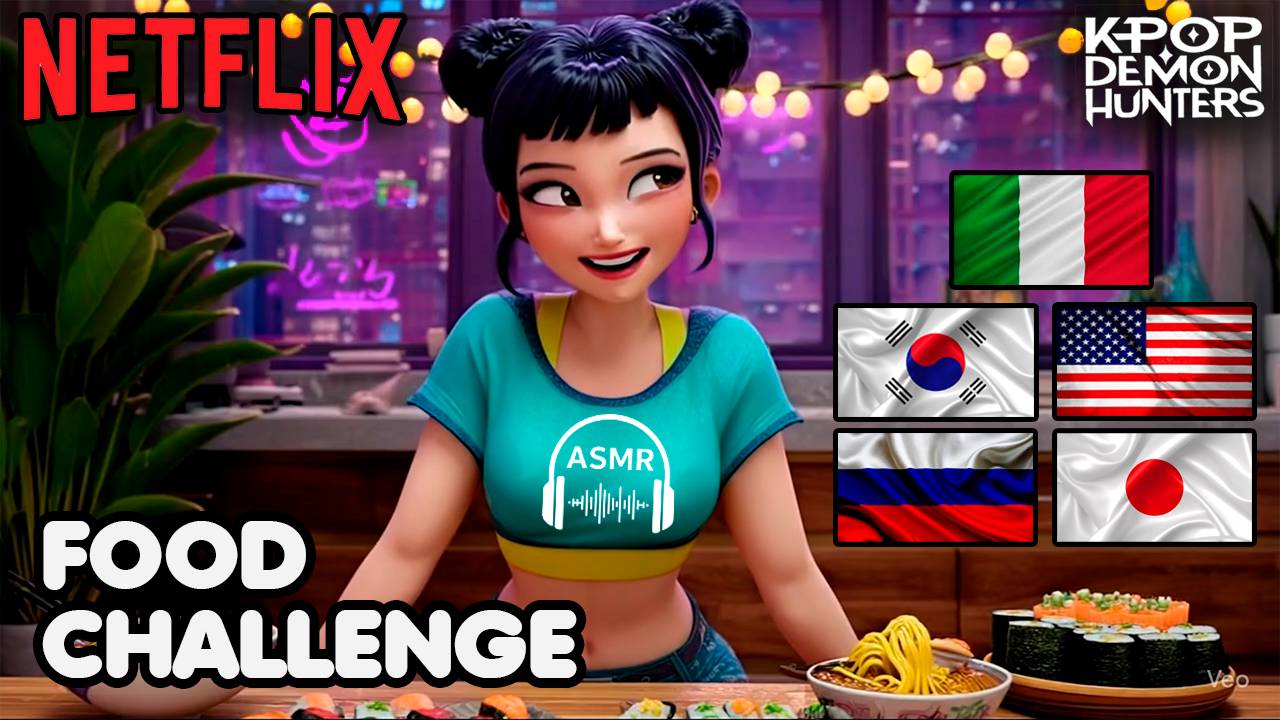Зои ASMR челлендж с едой | Кейпоп-охотницы на демонов смотреть онлайн