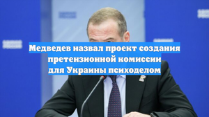 Медведев назвал проект создания претензионной комиссии для Украины психоделом