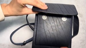 Кожаная сумка на плечо (унисекс) из кожи ГРАНЖ на магнитах TNBag997