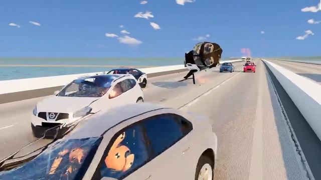 Обгоны на дорогах BeamNG Drive смотреть онлайн