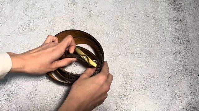 Ремень из кожи бизона с латунный пряжкой TNbelt94 смотреть онлайн