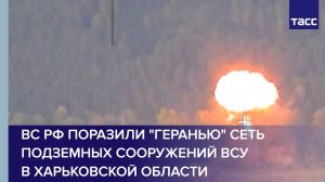 ВС РФ поразили "Геранью" сеть подземных сооружений ВСУ в Харьковской области
