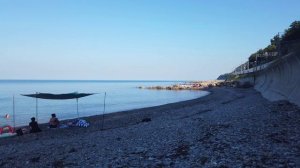 Сочи. Пляж Глубокая щель 2025. Утро.