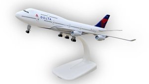 Модель самолета Boeing 747 Delta Airlines - 20 см (с шасси)