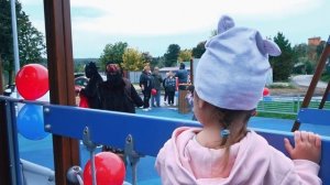 В п. Румянцево состоялось открытие новой детской игровой зоны площадью 200 кв.м.