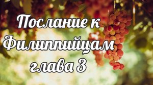 Послание к Филиппийцам глава 3