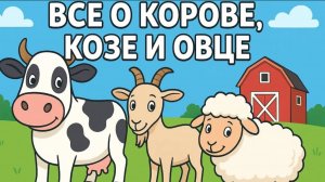 Про корову, козу и овцу - развивающее видео для детей.
