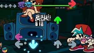 играю в фнф мод DUE DEBTS (BF MIX).