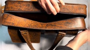 Портфель  сумка из состаренной кожи TNBag185