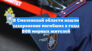 В Смоленской области нашли захоронение погибших в годы ВОВ мирных жителей