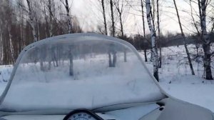 Выехал катнуть на снегоходе