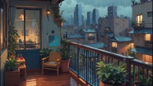 Rainy Lofi Vibes Chill Balcony Beats for Study & Sleep
