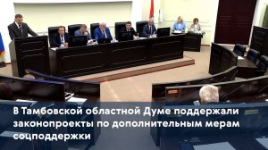 В Тамбовской областной Думе поддержали законопроекты по дополнительным мерам соцподдержки
