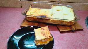 Творожная запеканка с тыквой и яблоками