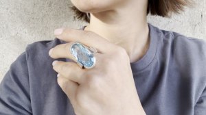 Кольцо с топазом Ювелирная огранка Серебро 925 пробы Размер 19 ХХХ165