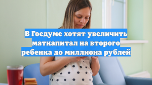 В Госдуме хотят увеличить маткапитал на второго ребенка до миллиона рублей