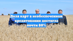 Доля карт в необеспеченном кредитовании достигла почти 80%