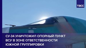 Су-34 уничтожил опорный пункт ВСУ в зоне ответственности Южной группировки