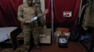 Оборудование в составе очередного груза доставлено в противотанковый взвод.