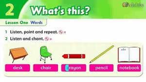 FAMILY AND FRIENDS STARTER - UNIT 2 - desk chair