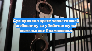 Суд продлил арест заплатившей любовнику за убийство мужа жительнице Подмосковья