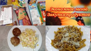 Закупка. Распаковка. Экономное меню