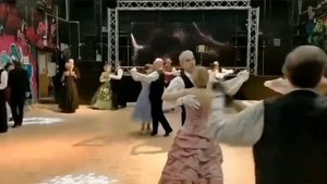 Пушкинский бал во Дворце культуры "Капотня." Надежда Алехина и Иван Зинов.