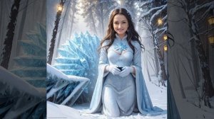 Снегурочка и ледяная статуя