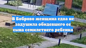 В Боброво женщина едва не задушила обидевшего ее сына семилетнего ребенка