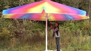 Зонт для кафе и ресторанов уличный с веревочным полиспастом