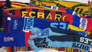 38101 Шарфы футбольные, фанатские, 9пак, Football scarves, секонд (extra) оптом