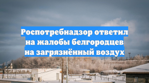 Роспотребнадзор ответил на жалобы белгородцев на загрязнённый воздух