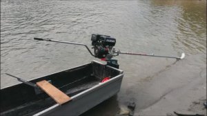 МОТОР-ВЕСЛО LTB- RD390 15 л.с. на 10 МЕТРОВОЙ лодке по р.Абакан